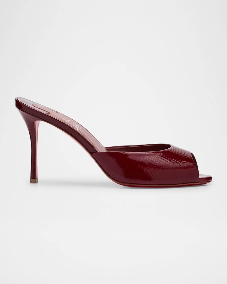 Me Dolly Red Sole Patent Leather Mules
